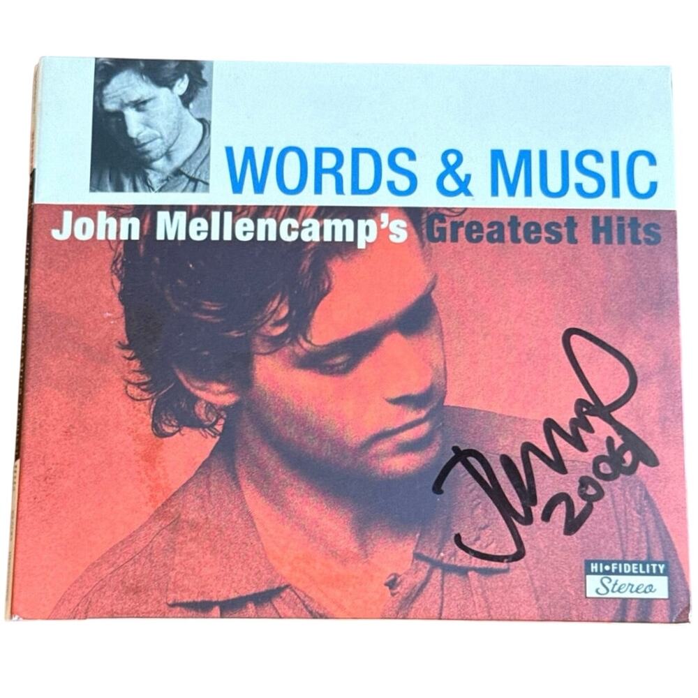 John Mellencamp SIGNED CD Words & Music Greatest Hits Autographed 2-Disc 2006